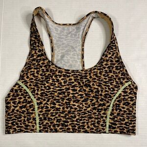 Fabletics Leopard Print Sports Bra Sz L excellent condition